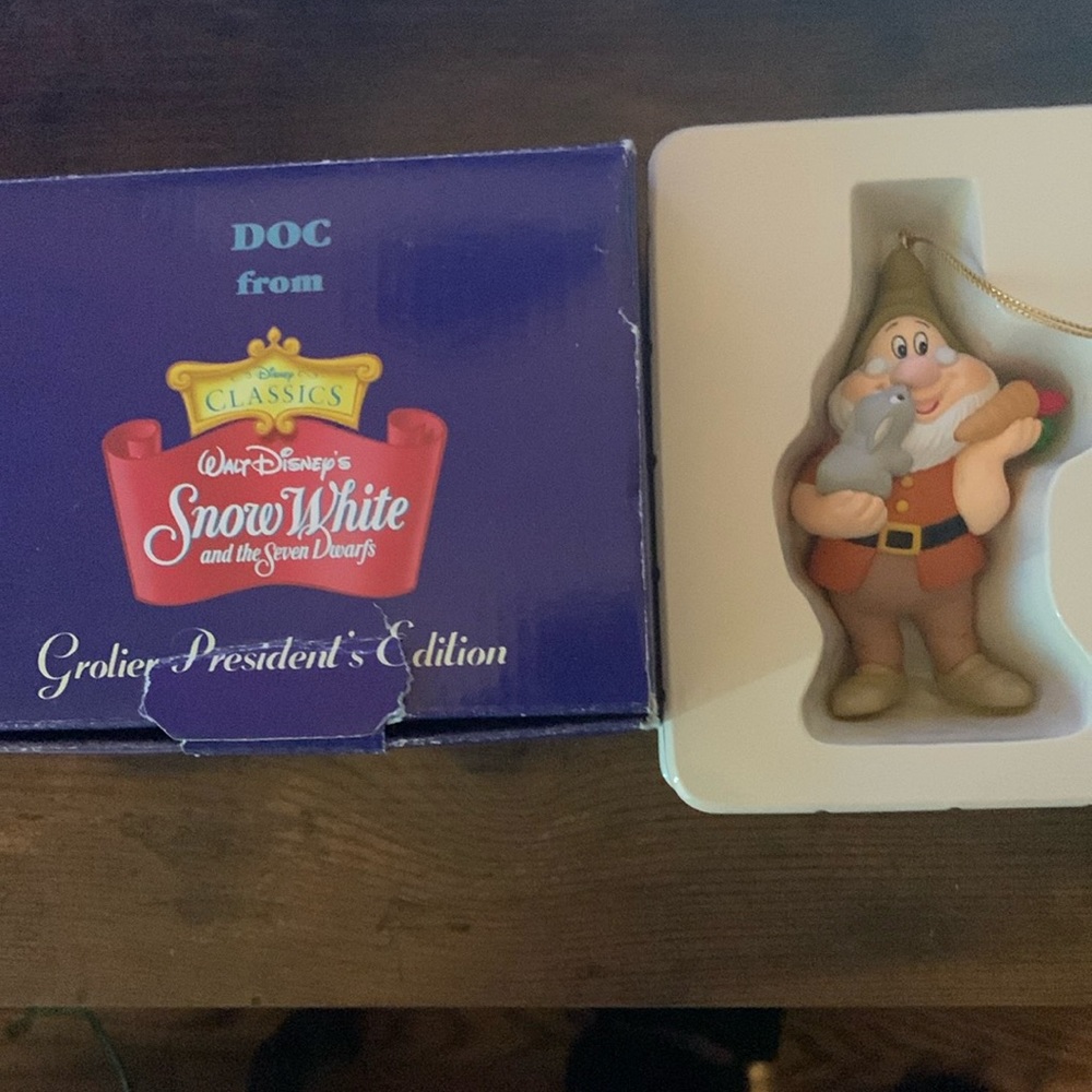 Disney “Doc” Grolier Presidents Edition Ornament. In original box. EUC.